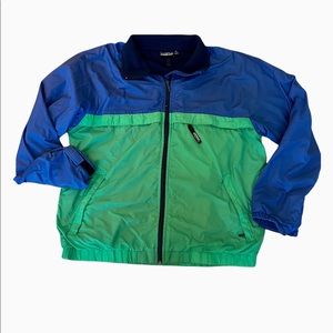 Vintage Patagonia Anorak Windbreaker Jacket Mens Medium Color Block Blue Green.